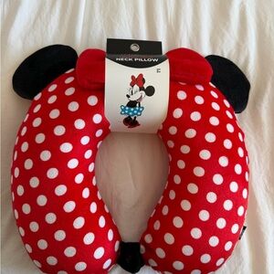 minnie mouse red polka dot neck pillow, NEVER WORN